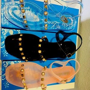 Women’s Sandals Black, Clear, Rose